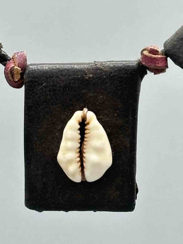 Cowrie Shell Leather Cord Necklace