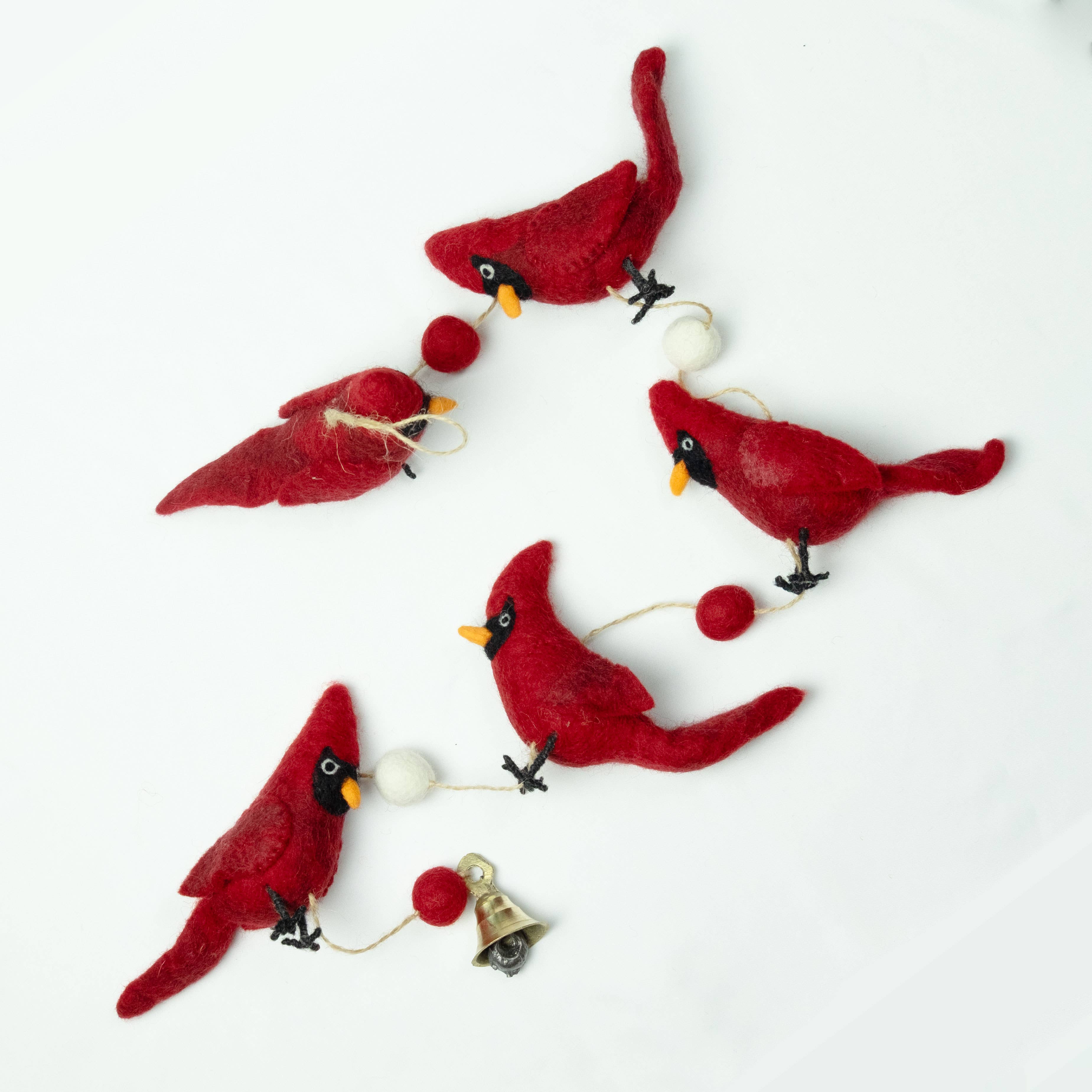Red Felt Cardinal Garland