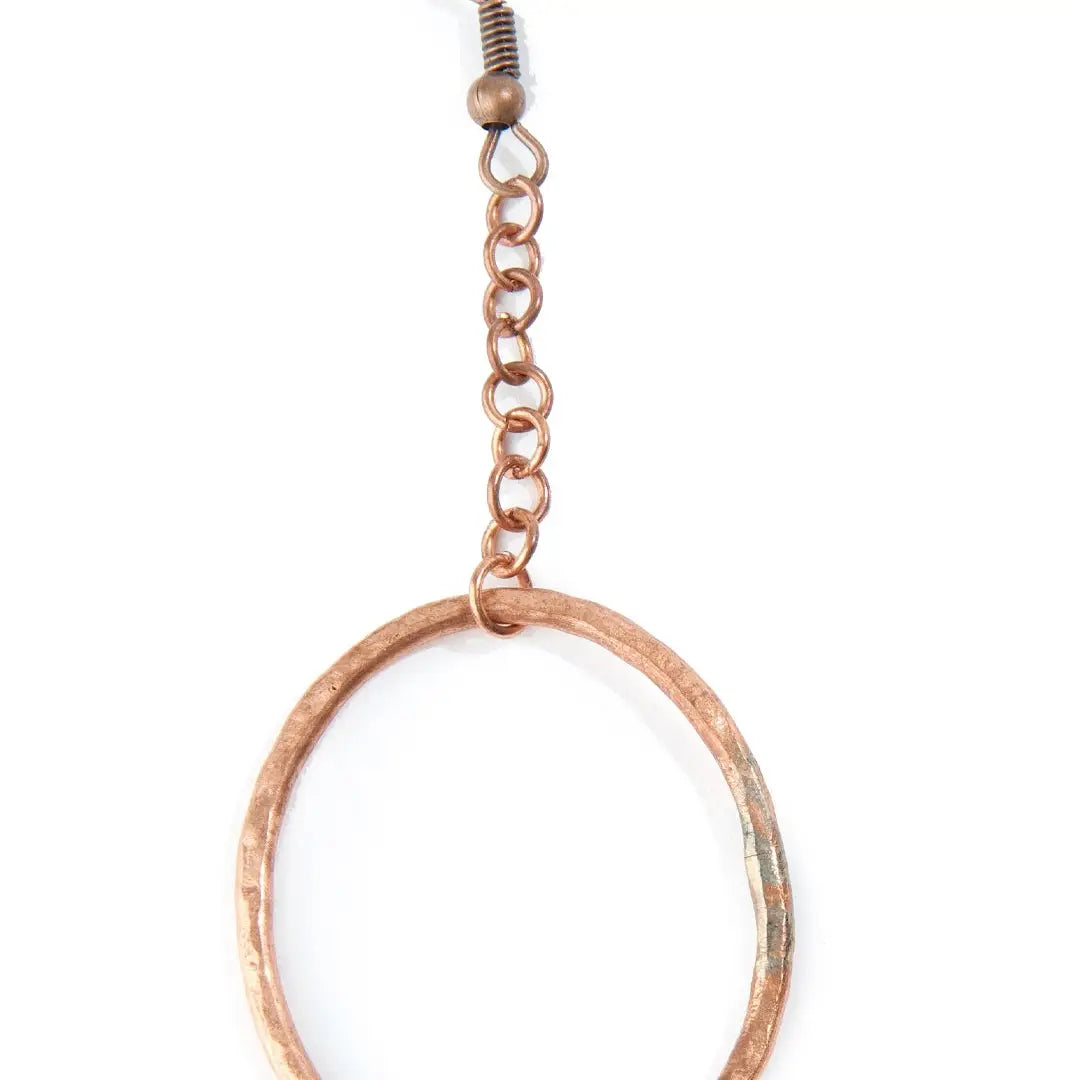 Earrings - Hammered Copper
