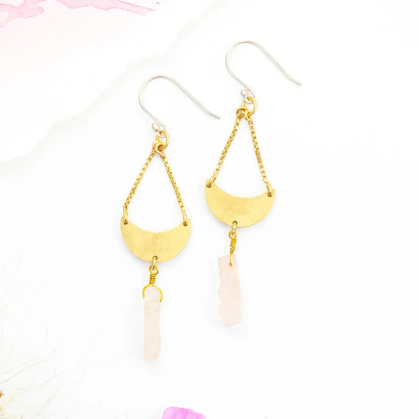 Rosey Crescent Earrings