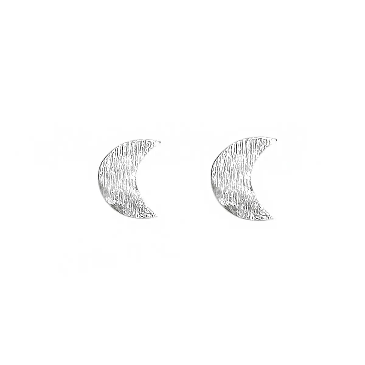 Half Moon Sterling Silver Posts
