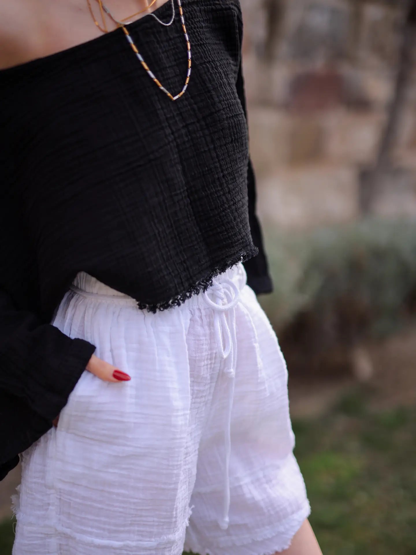 Off Shoulder Crop Top