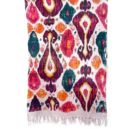 Vegan Ikat Throw/Tapestry/Beach Blanket