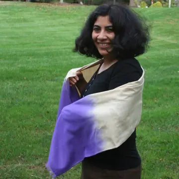 Lilac Scarf, 100% Organic Silk