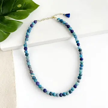 Necklace - Kantha Azure Classic
