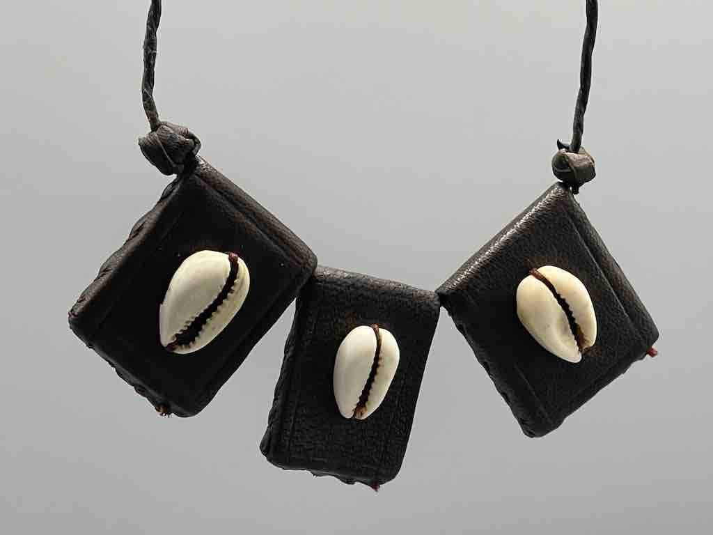 Cowrie Shell Leather Cord Necklace