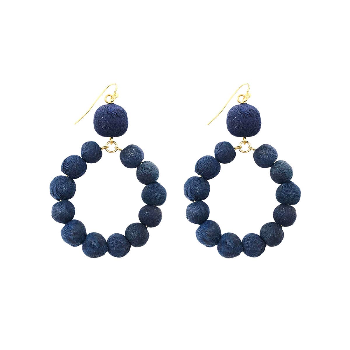 Indigo Dangling Hoops