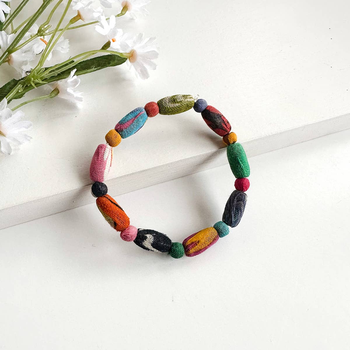 Hyphenated Kantha Bracelet
