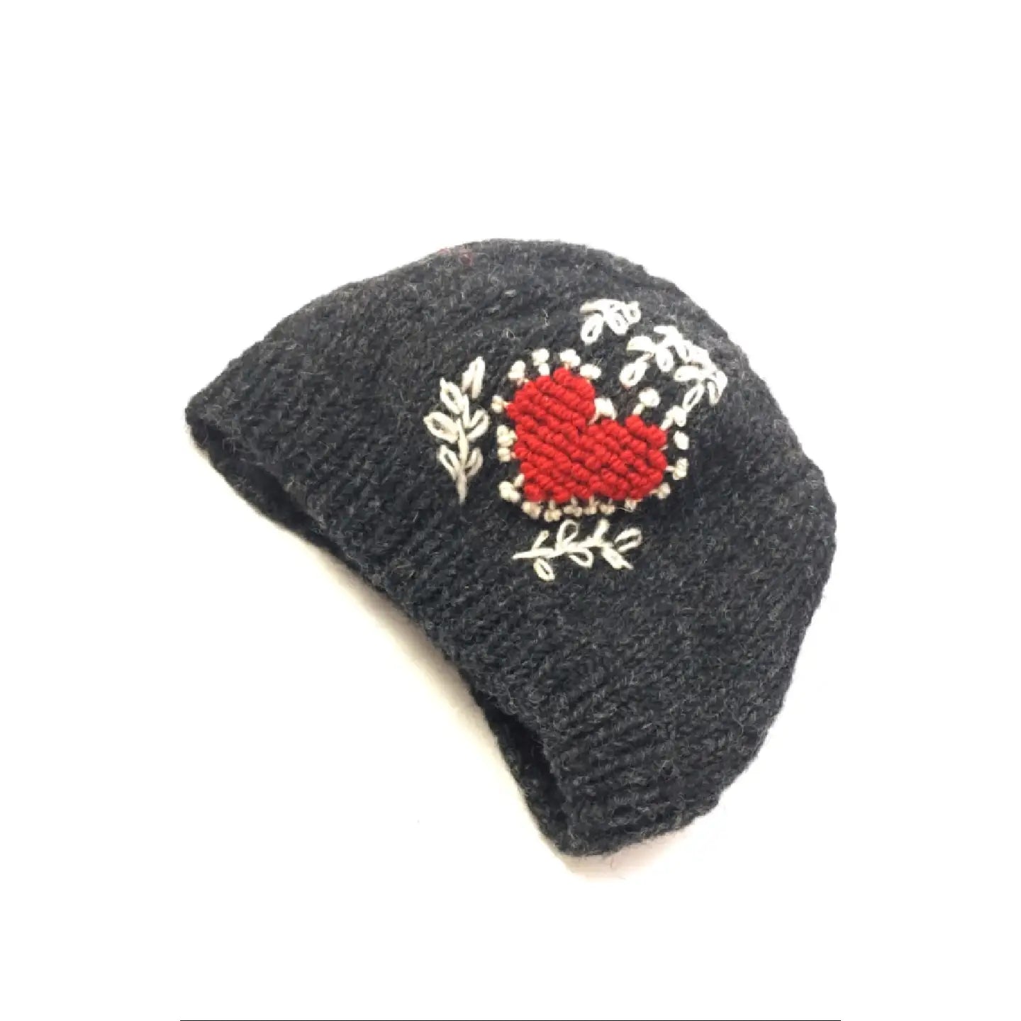 Heart Design Wool Knit Hat