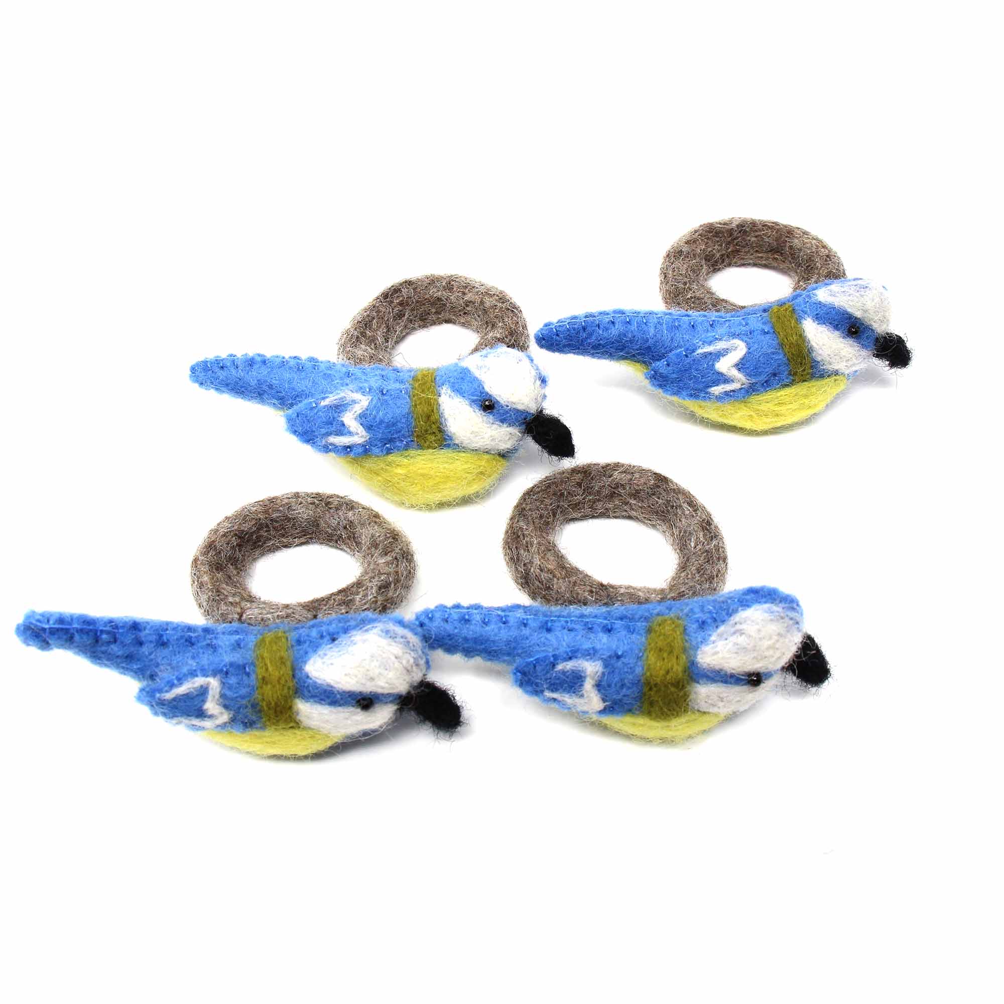 Blue Birds Felt Napkin Rings