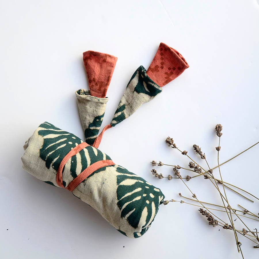 Organic Cotton Jungle Block Printed Bag
