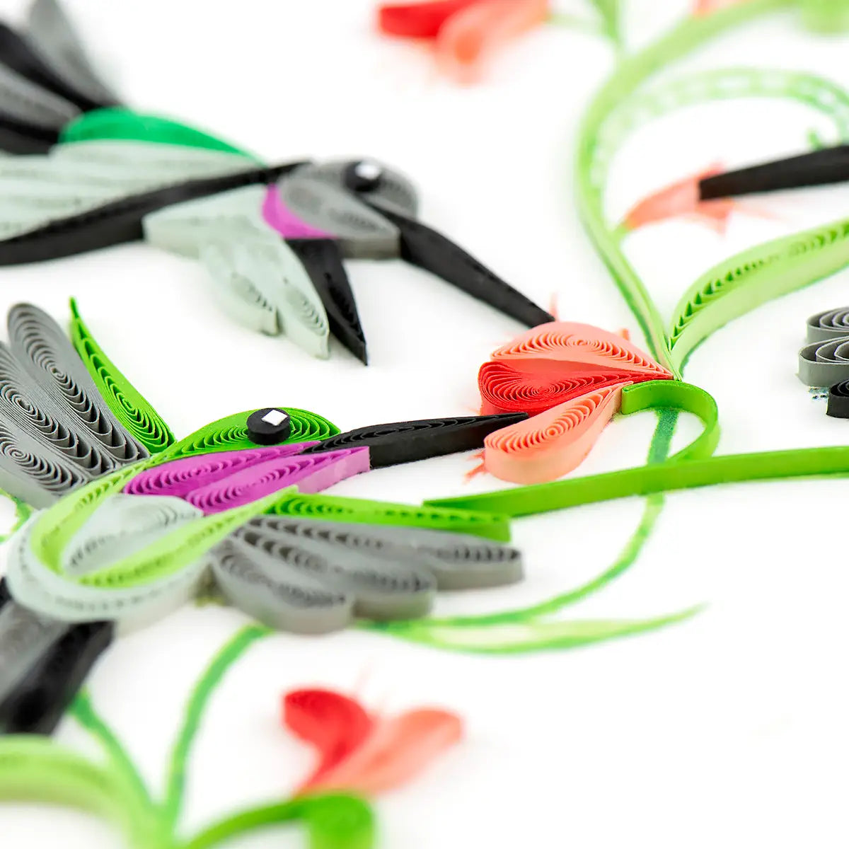 Hummingbird Trio - Quilling Card