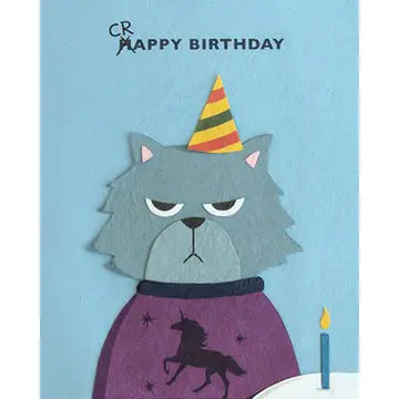 Grumpy Kitty Birthday Card