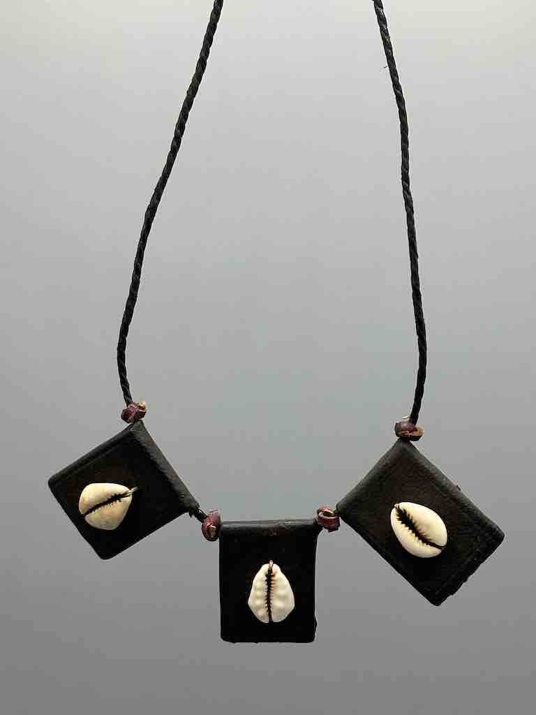 Cowrie Shell Leather Cord Necklace