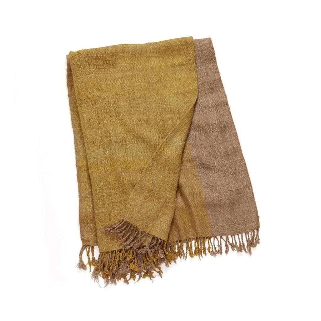 100% Silk Throw, Cruelty-free Silk with Natural Dyes