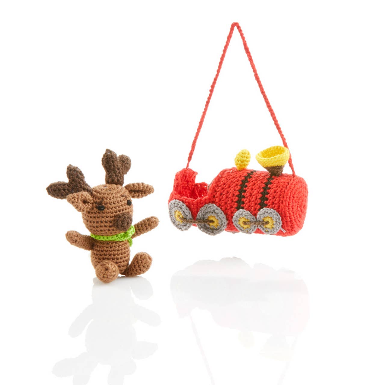 Conductor Moose Ornament