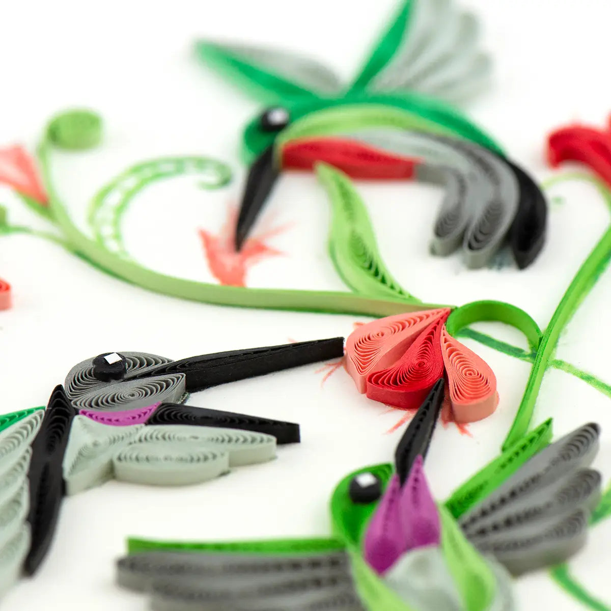 Hummingbird Trio - Quilling Card