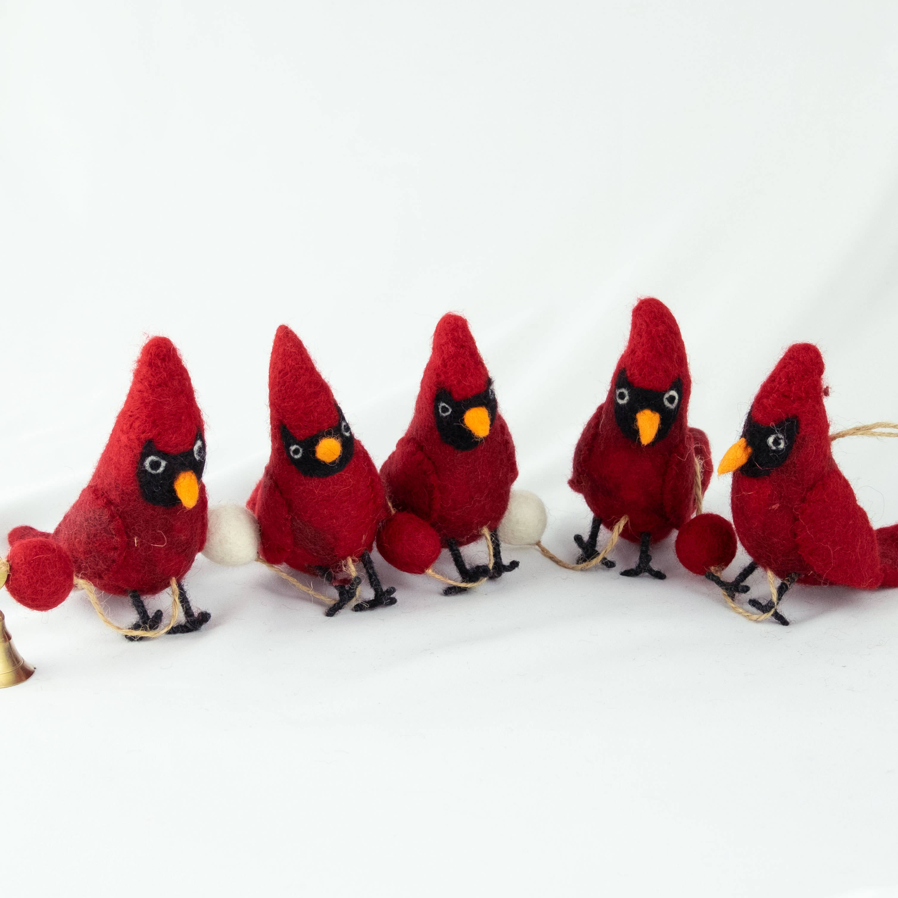 Red Felt Cardinal Garland