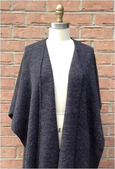 Alpaca Blend Knit Ruana Wrap