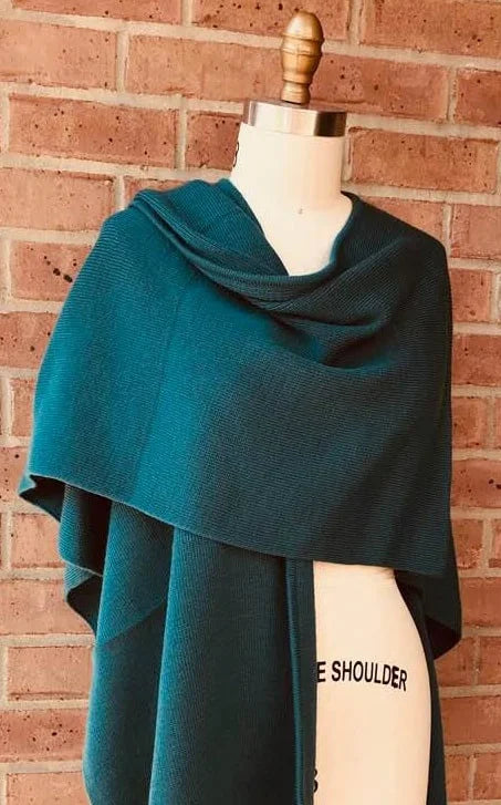 Alpaca Blend Knit Ruana Wrap