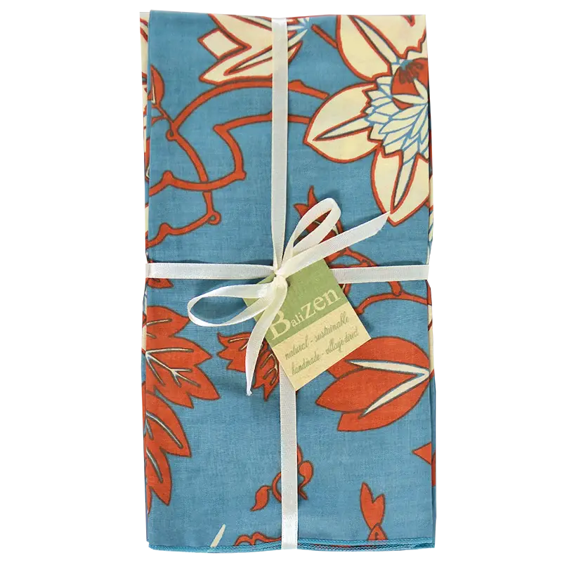Napkins Set of 4 | Passion Flower Blue Spice