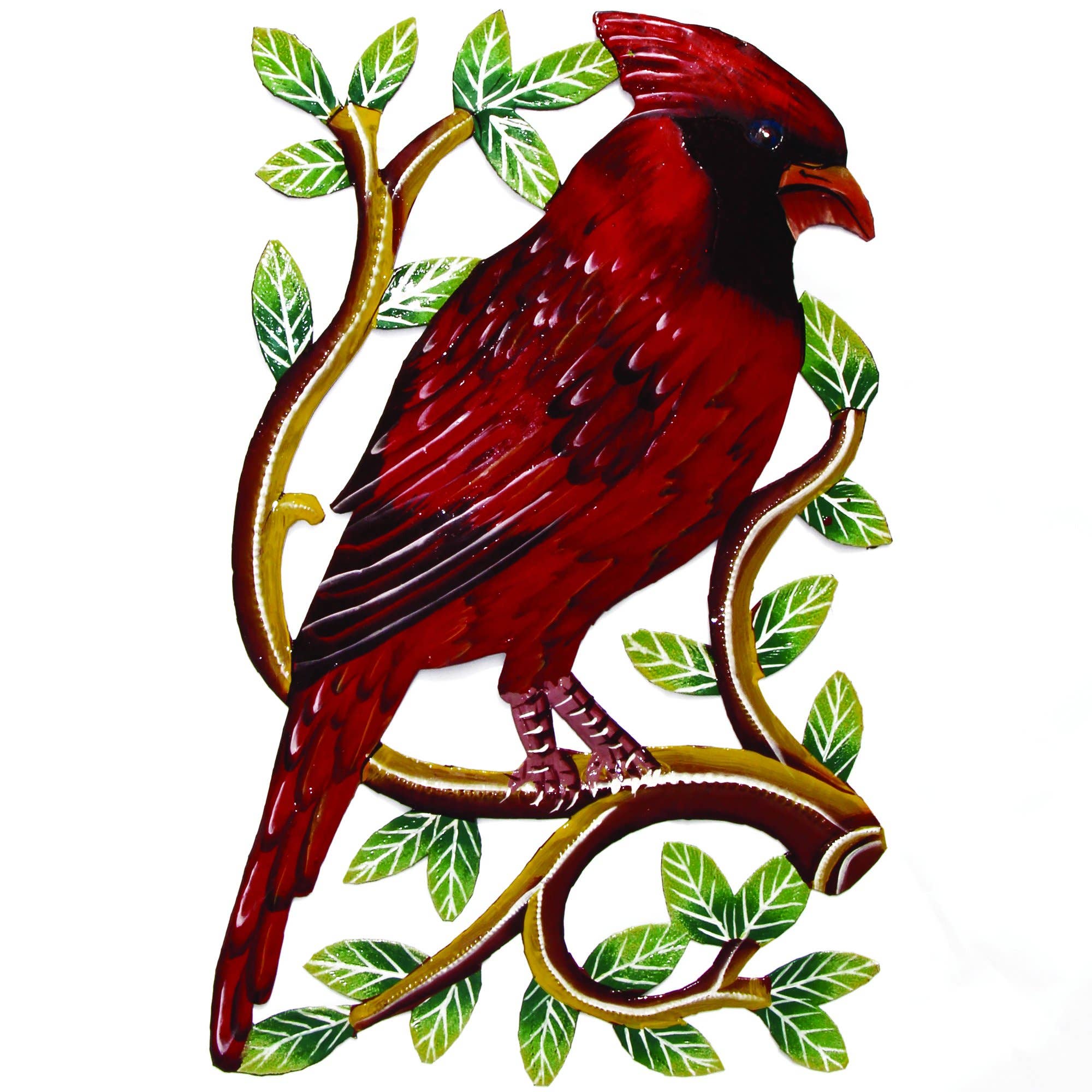 Drum Art - Cardinal Bird on Branch
