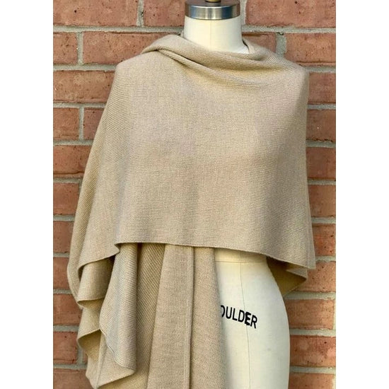 Alpaca Blend Knit Ruana Wrap