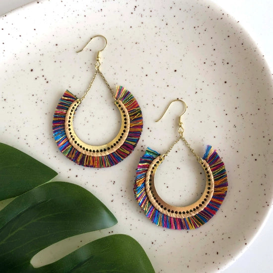 Contoured Fringe Earrings