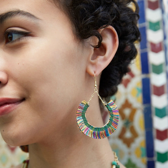 Contoured Fringe Earrings