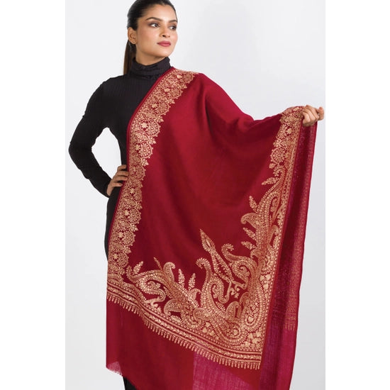 Geeta Embroidered Wool Shawl