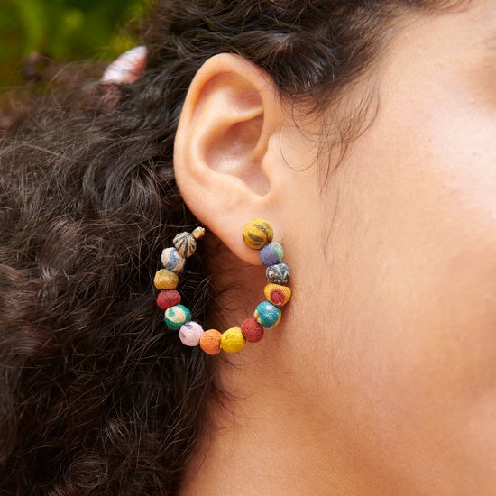 Kantha Open Hoop Posts