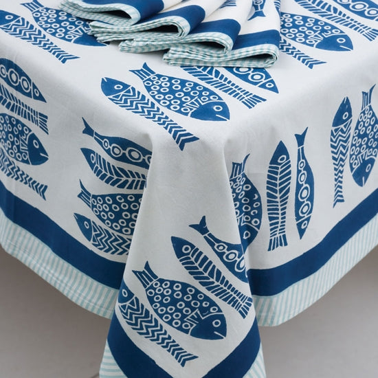Block Printed Tablecloth 60"x90"