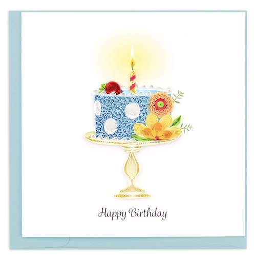 Whimsical Birthday Cake - Quilling Card