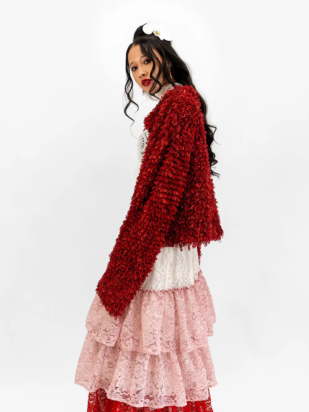 Crocheted Fluffy Jacket