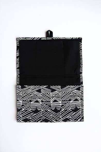 Jewelry Roll Travel Case - Black Matchstick