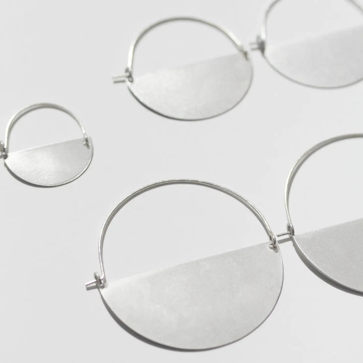 Matte Half Moon Earrings