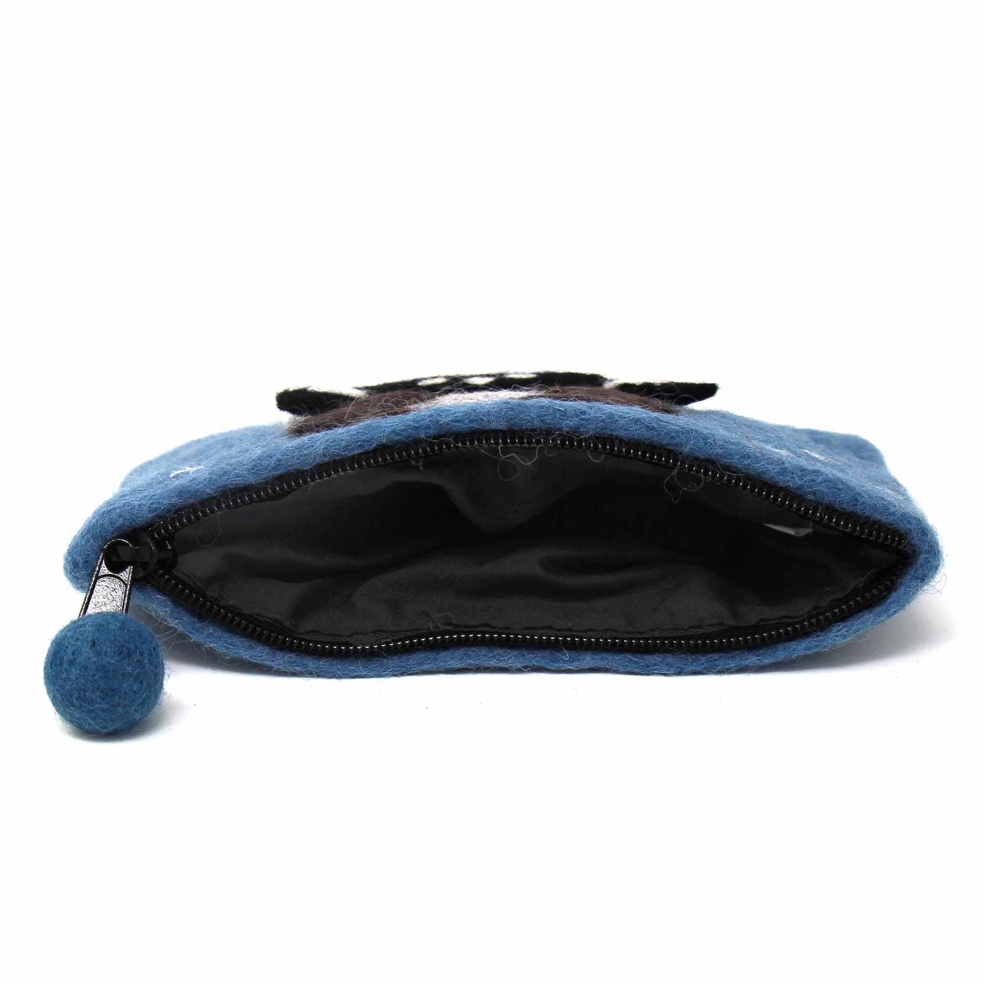 Starry Stag Felt Zipper Pouch