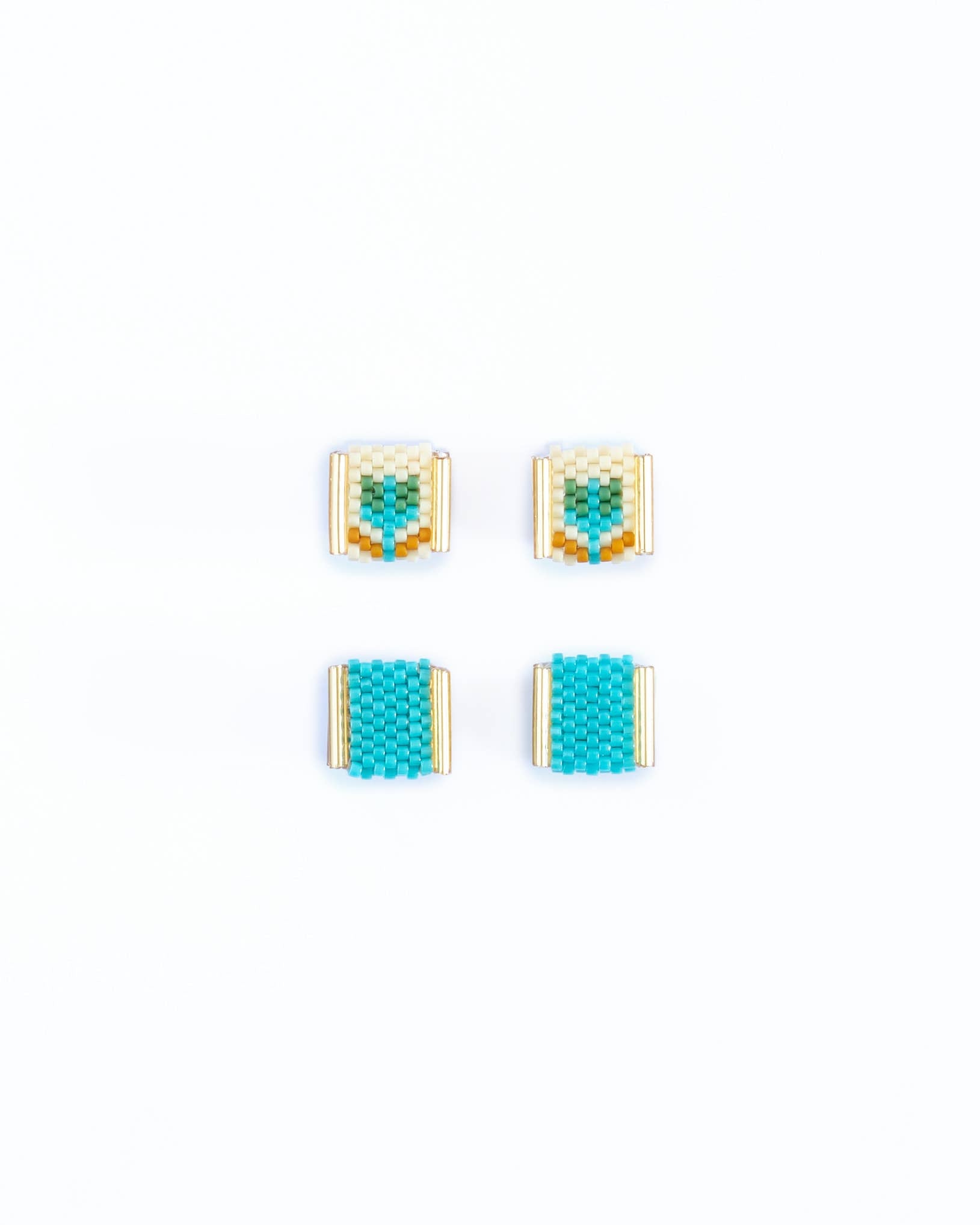 Beaded Handwoven Tulip Stud Pack
