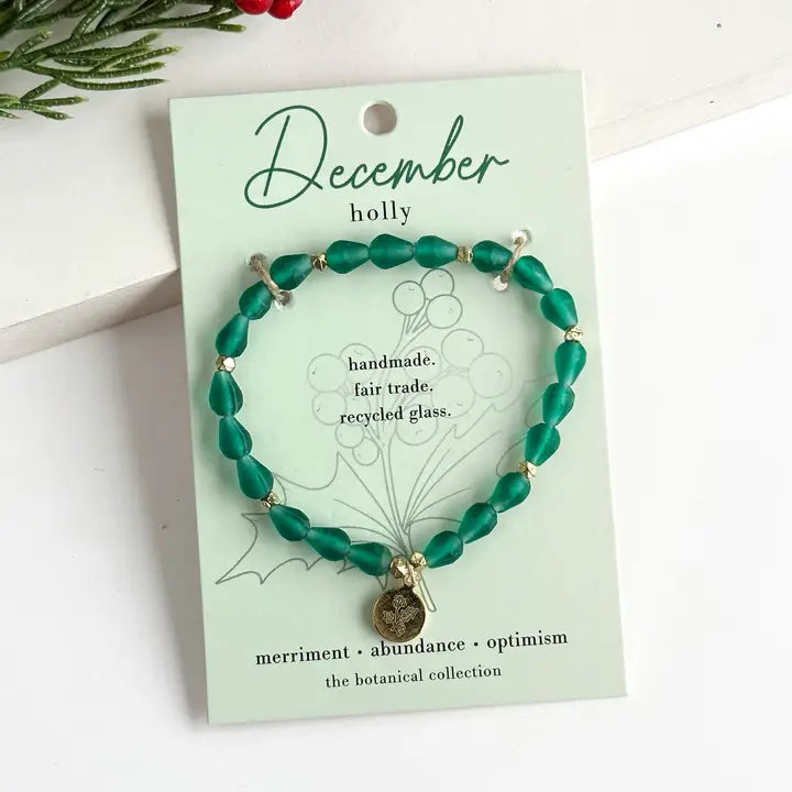 December Birth Flower Bracelet