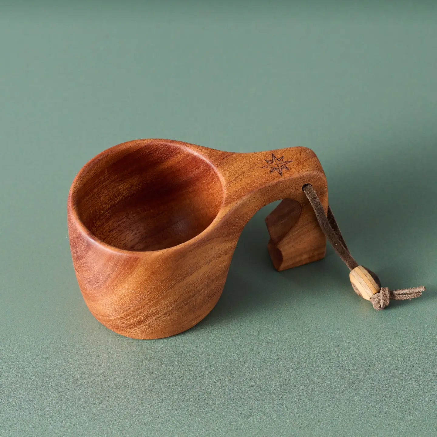 Leather & Neem Wood Kuska Mug