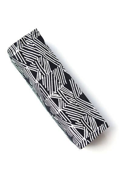 Jewelry Roll Travel Case - Black Matchstick