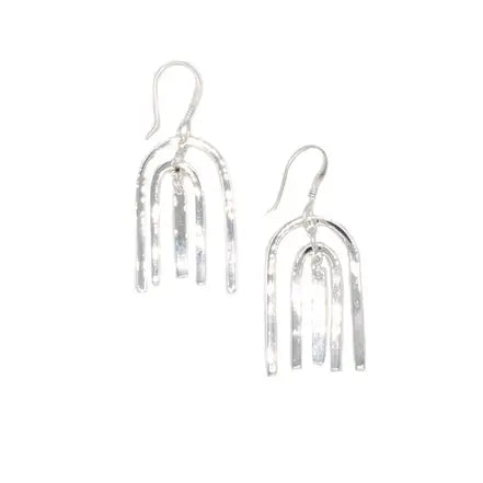 Silver Arch Earrings