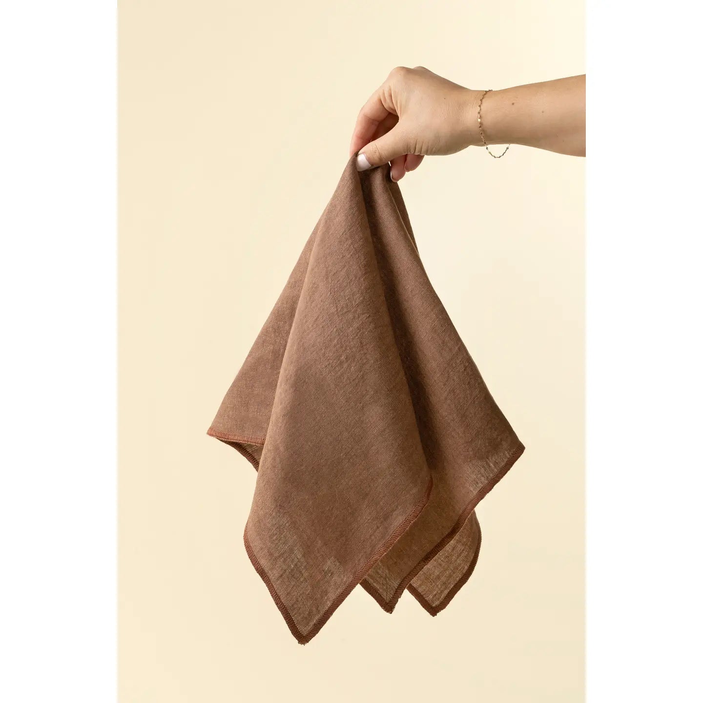 Stonewashed Linen Mahogany Napkins