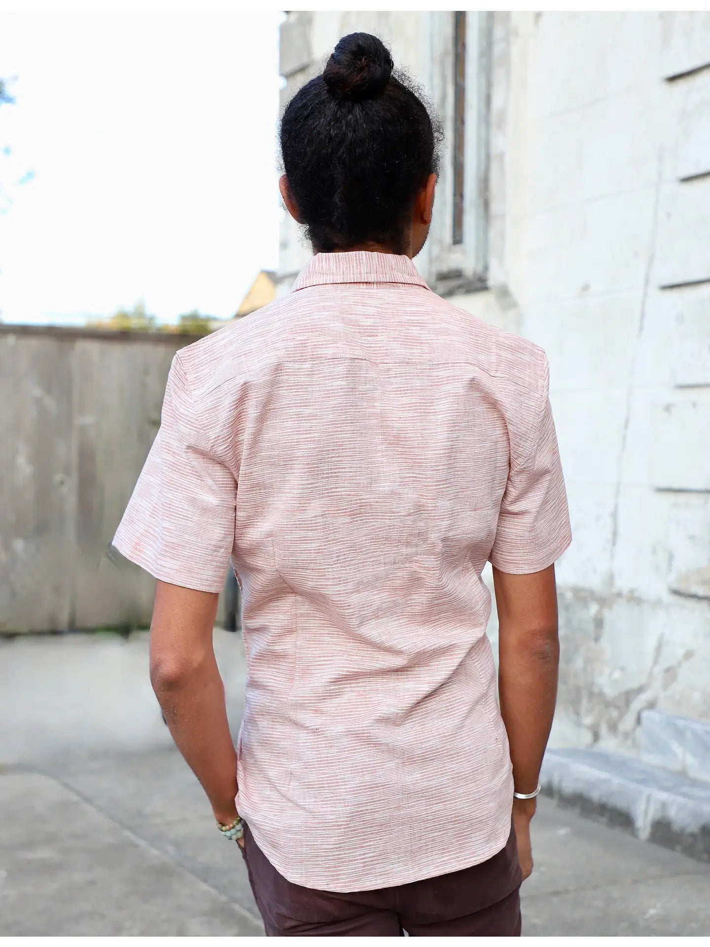 Salmon Ikat Button Down Shirt