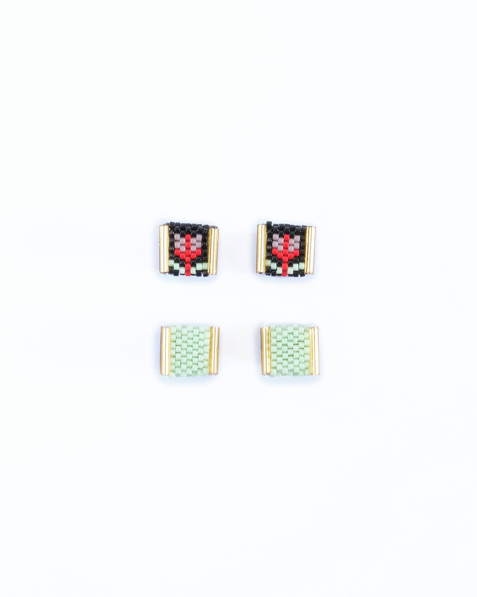 Beaded Handwoven Tulip Stud Pack