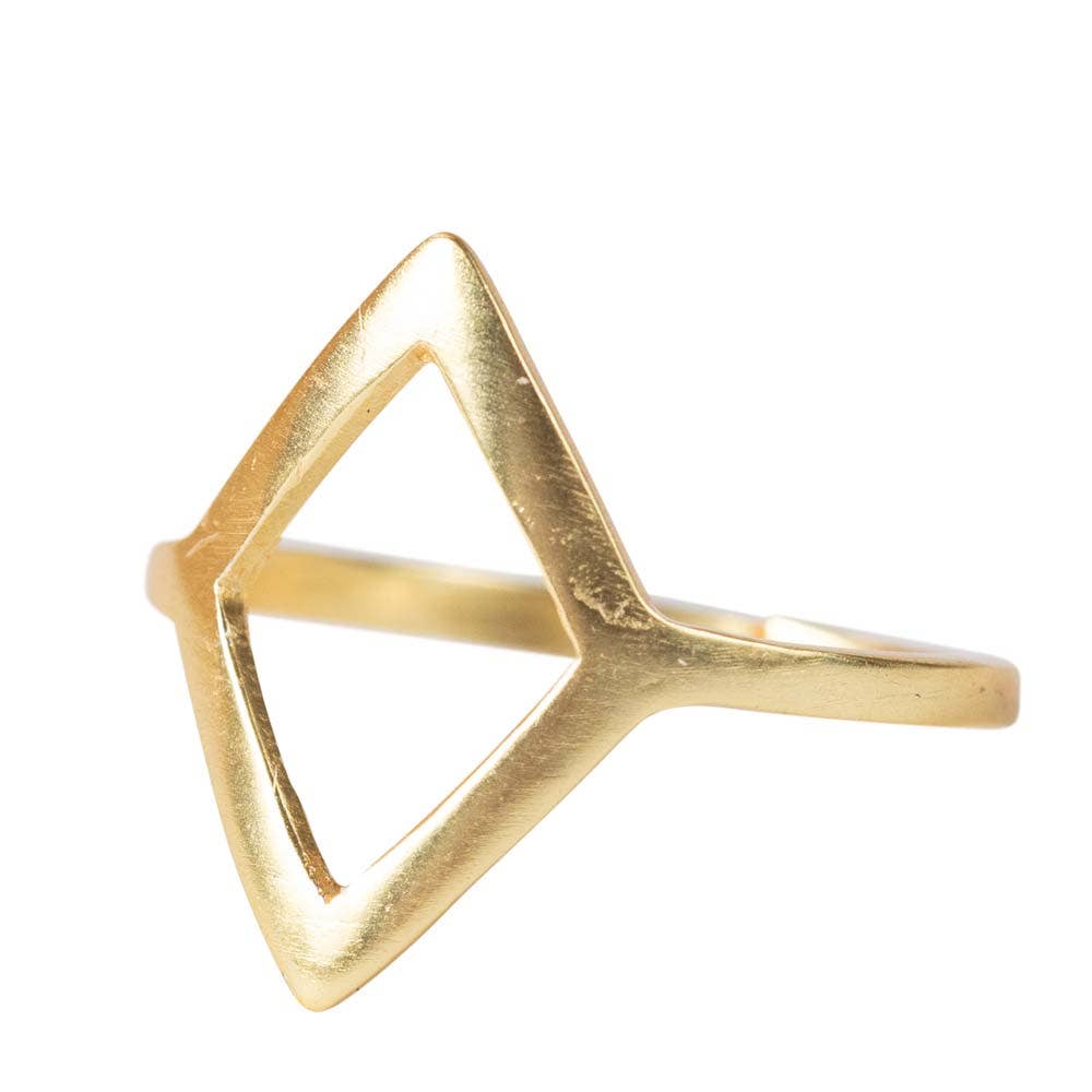 Open Diamond Brass Ring