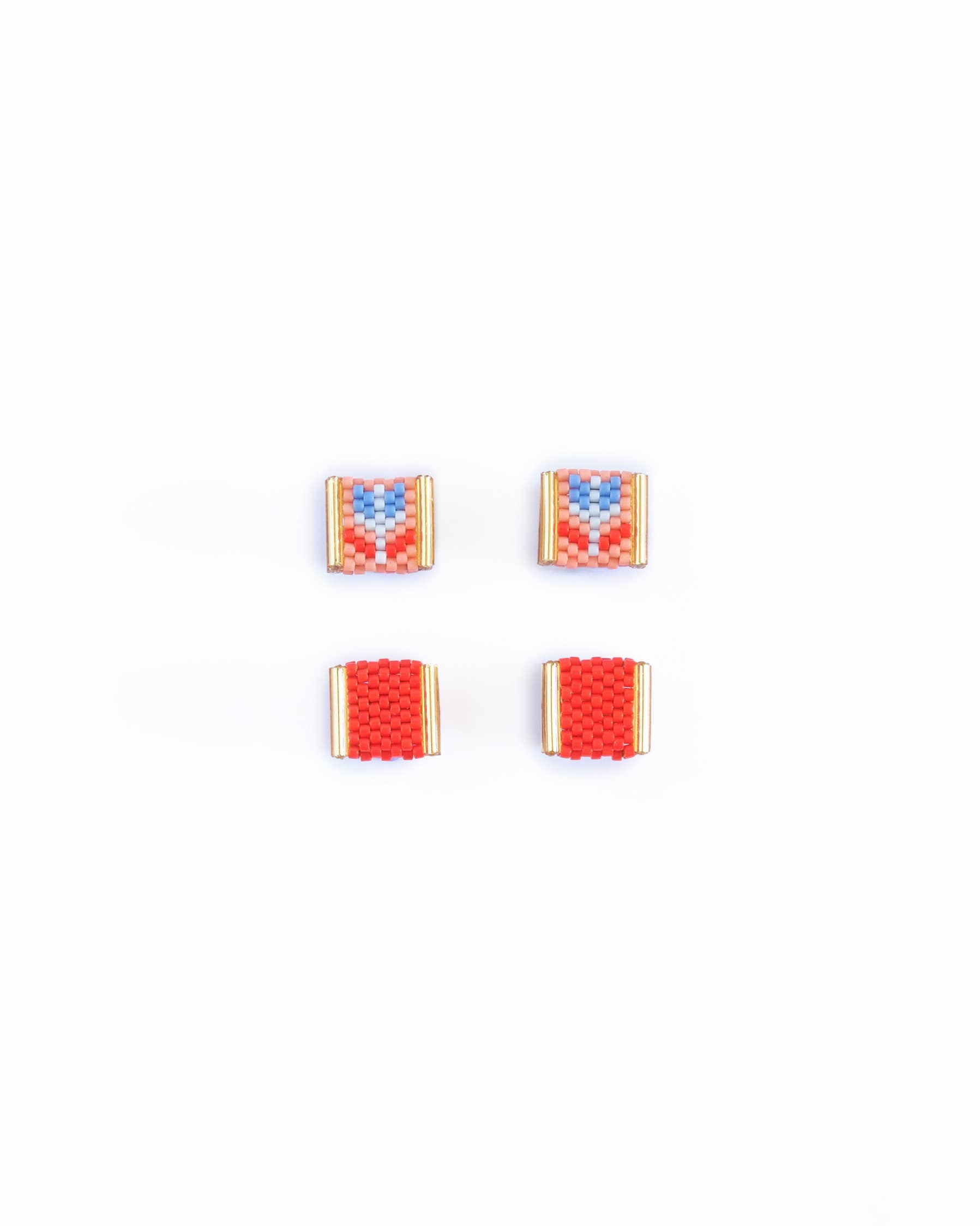 Beaded Handwoven Tulip Stud Pack