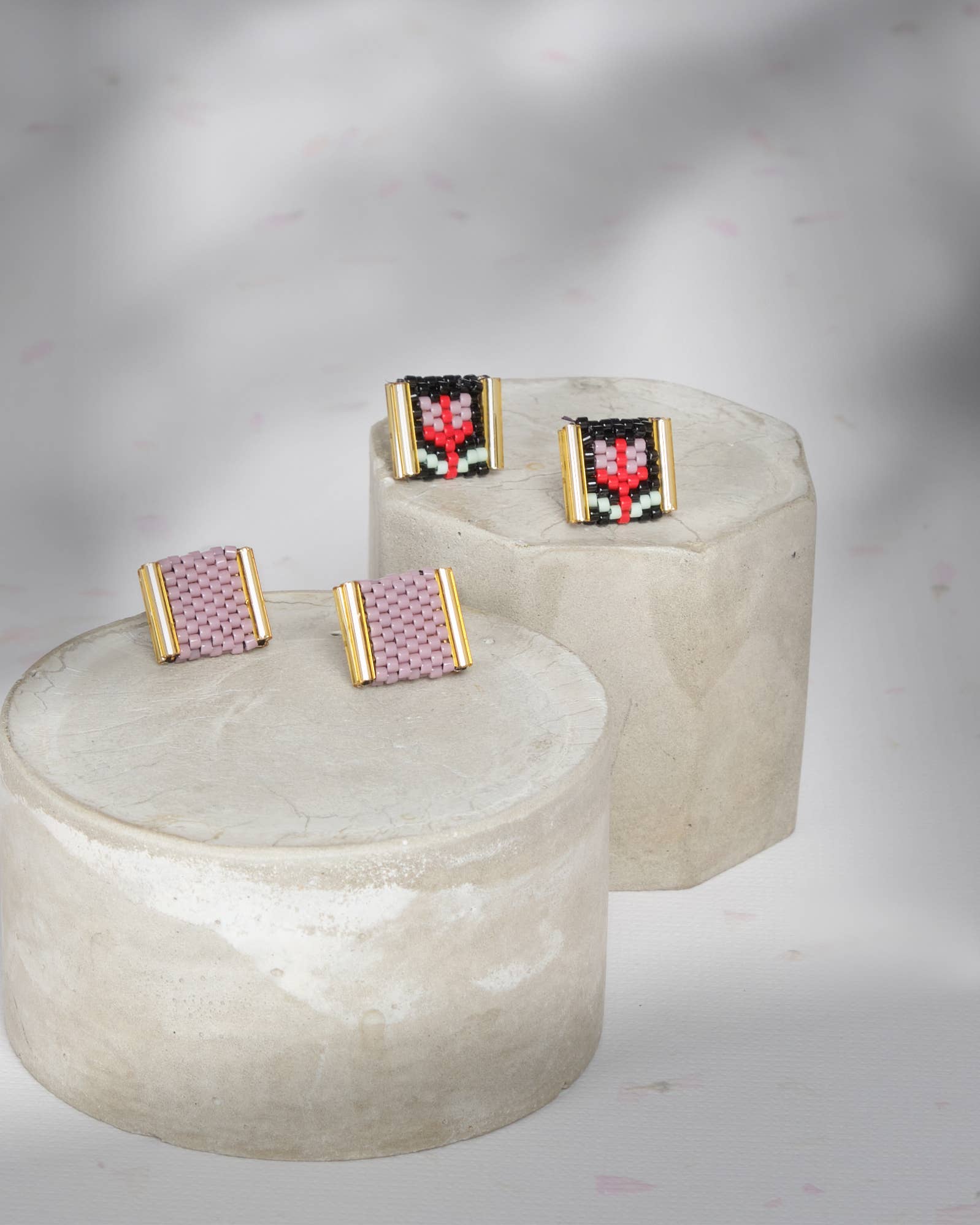 Beaded Handwoven Tulip Stud Pack