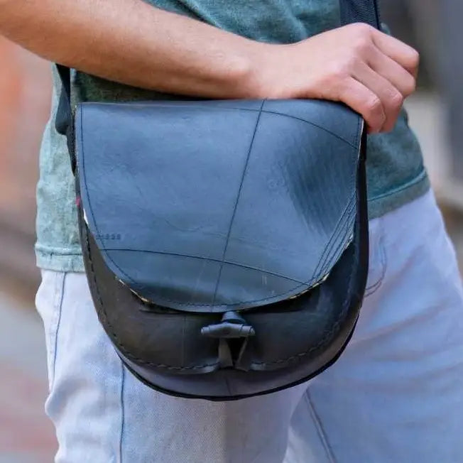 Recycled Rubber Crossbody Medium Bag