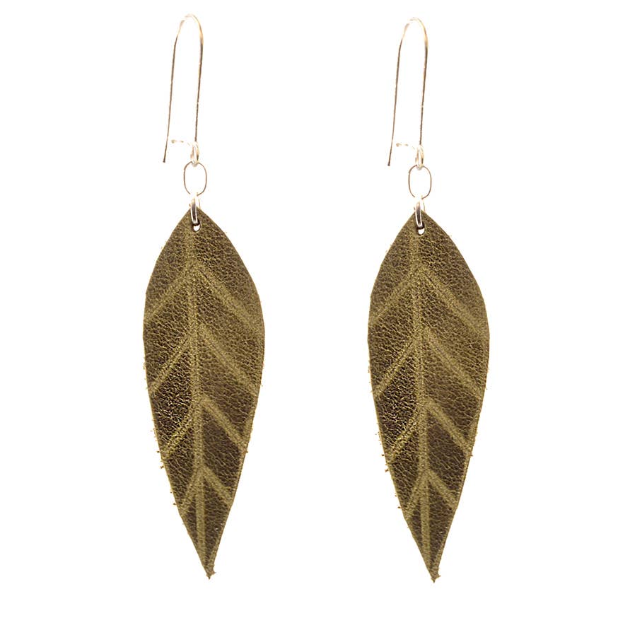Medium Leather Earring